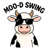 Chic Cow with Sunglasses Illustration