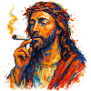 Cool Jesus smokes pot