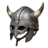 Vikinghelm mit Runenmotiv