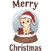Simpatico gatto palla di neve - Buon Natale