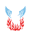 Rock and Roll Gitarre Flammendesign