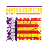 Mallorca Musikdesign mit spanischer Flagge