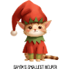 Playful Christmas kitten print