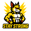 Powerful wolf with lightning motifs