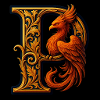 P – Magic Ornament with Phoenix