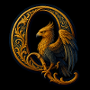 Q – Ornement magique avec griffon