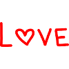 Red Striped Heart Love Design