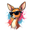 Cool Sunglasses Fawn Illustration