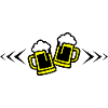 Bier Anstoßen Symbol Bierkrug