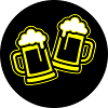 Bier Anstoßen Symbol Bierkrug