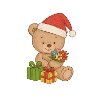 Cute teddy bear with Christmas hat
