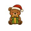 Cute teddy bear with Christmas hat