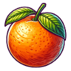 Bunte Orange Frucht digitale Kunst