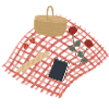 Rustikale Picknickszene Illustration