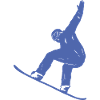 Minimalista Snowboard Silhouette Sport invernali