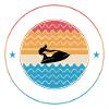 Retro Sunset Wave Rider 