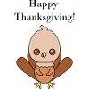 Cute Turkey Illustration for Thanksgiving
