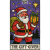 Weihnachtsmann-Geschenkgeber-Tarot-Kunstdesign