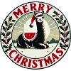 Festive Llama Christmas Illustration