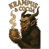 Krampus and Cocoa Festive Illustration