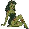 Zombie-Mädchen-Illustration für Horror-Fans