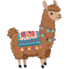 Buntes Boho-Lama