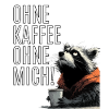 Lustiger Waschbär Kaffee Statement