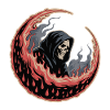 Dark Reaper Moon Tattoo Design