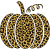 Leopard Print Pumpkin Illustration