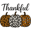 Leopard Pumpkin Fall Thankful