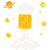 Fusée à bière dans l’espace