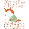Cuddly fox with coffee motif