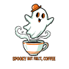 Fantôme effrayant avec café