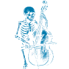 Skeleton Jazz Musician Illustration