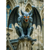 Gargoyle, winged stone demon guarding Gothic 