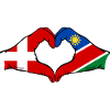 Denmark Namibia Flag Heart