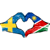 Sweden Nairobi Flag Heart Hands