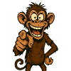Playful monkey with a smile