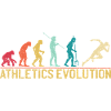 Evolution der menschlichen Athleten Kunstdruck