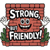 Playful Brick Wall Friendship Design
