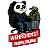 Refuse Military Service Panda Peace Design