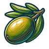 Elegant and natural olive illustration
