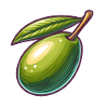 Olivenillustration detailliert