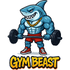 Shark Muscles Comic Bodybuilder