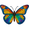 Bunter Mosaik-Schmetterling