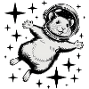 Hamster in Space - Cool Astonomy Logo