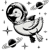 Goose in Space - Cool Astonomy Logo