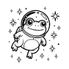 Frog in Space - Cool Astonomy Logo