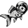 Fish in Space - Cool Astonomy Logo