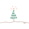 Festive Christmas tree sketch